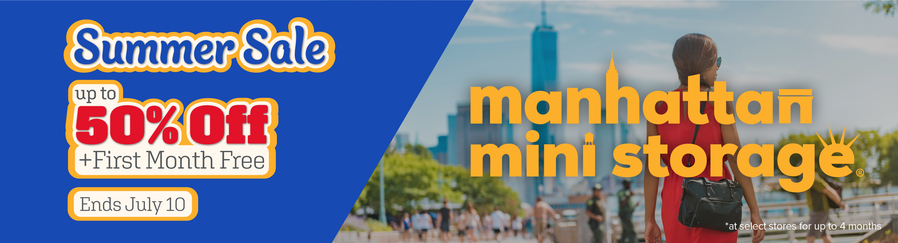 Manhattan Mini Storage Summer Sale Banner